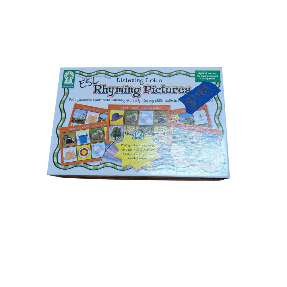 Key Education Listening Lotto Rhyming Pictures Game Kids OS Multicolor Good CD